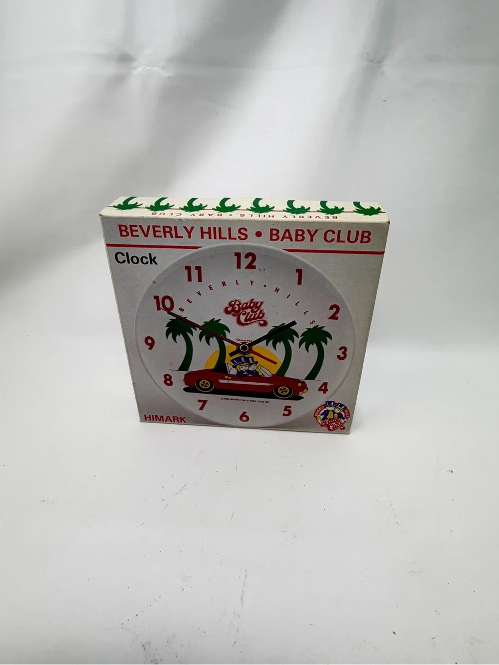 1986 Beverly Hills Baby Club Children’s Clock Himark Melamine Quartz Wall